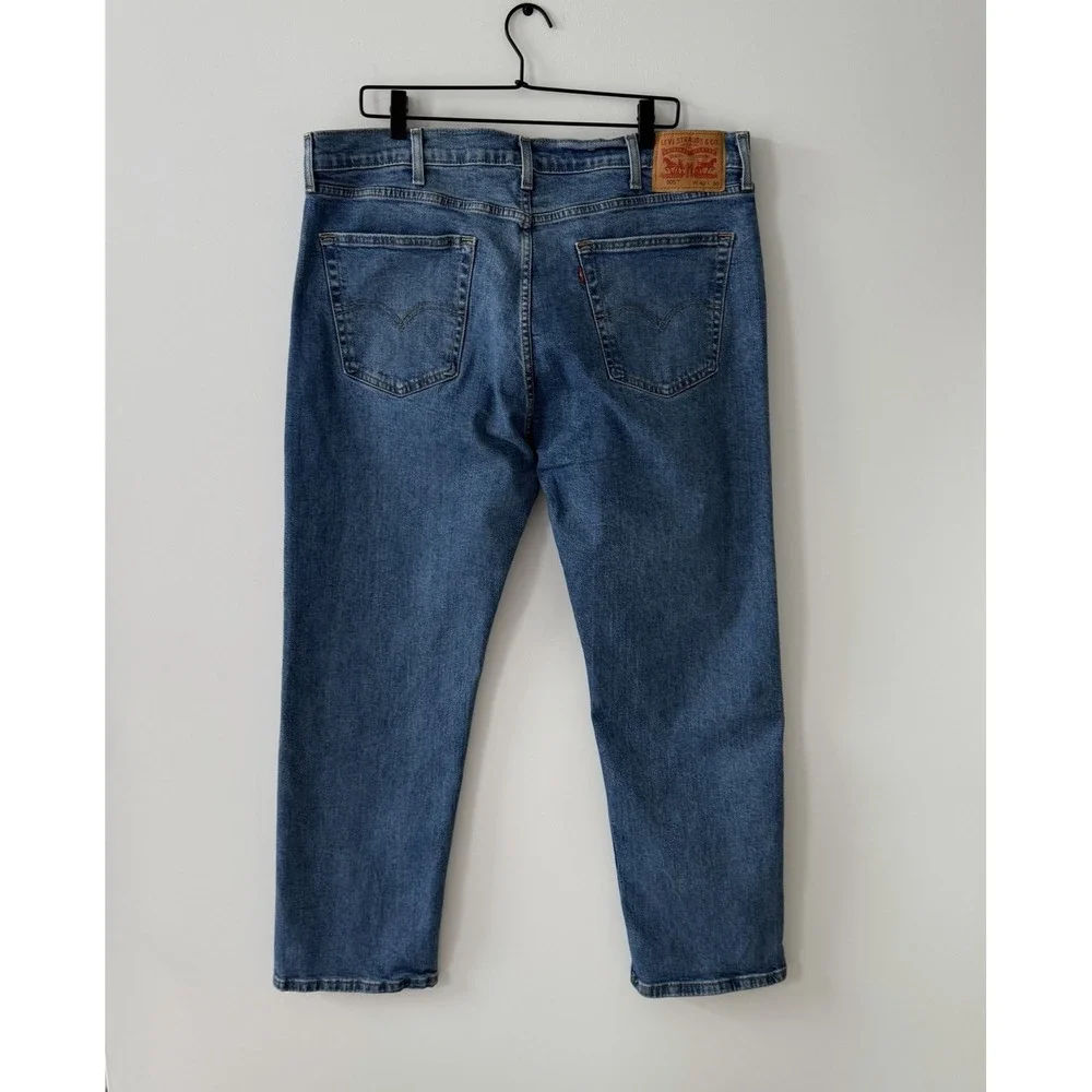 Levis 505 Jeans Mens 40x30 Classic Fit Straight Leg Stretch Denim Medium Wash